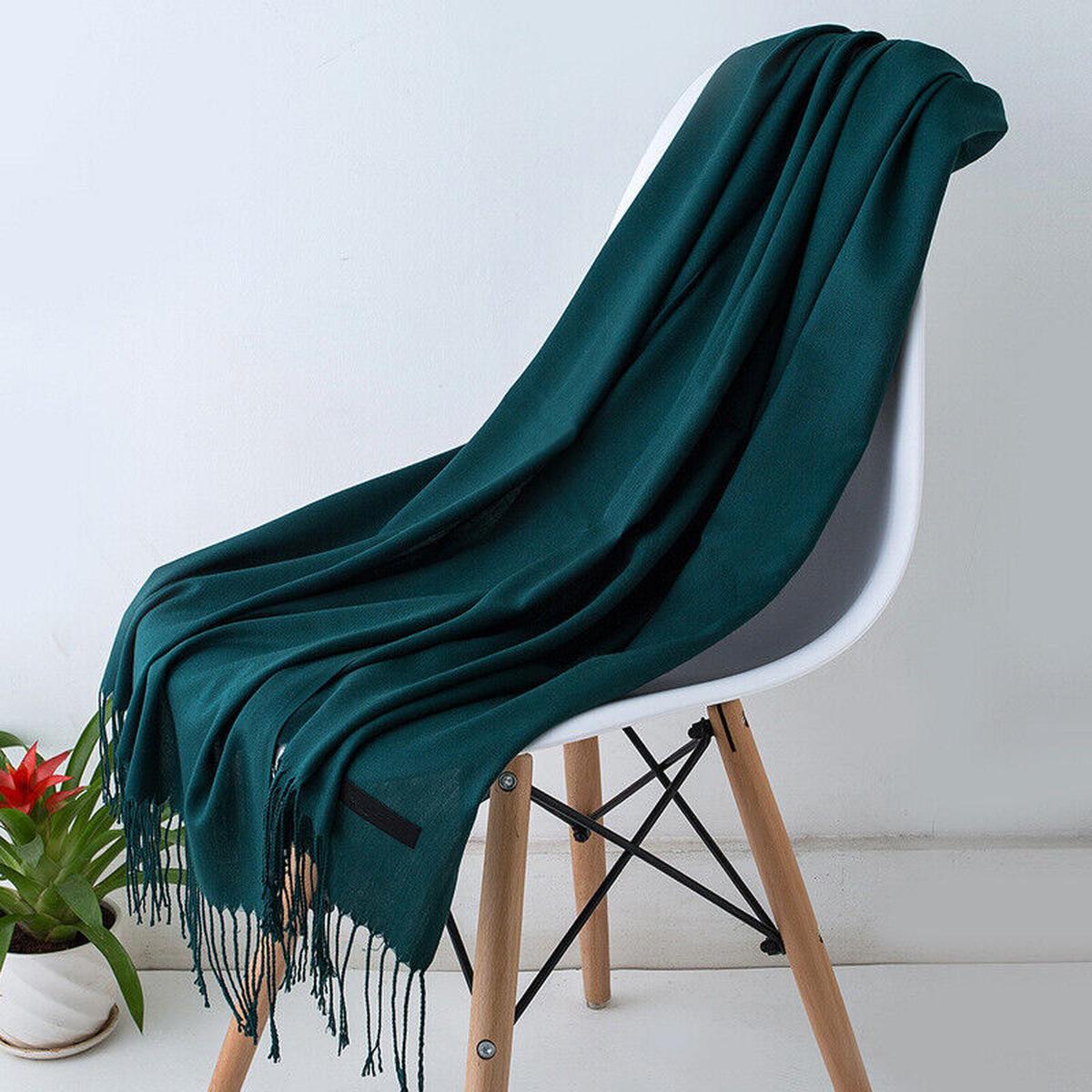 Lange Cashmere Sjaal met Kwastjes – Zacht, Warm & Stijlvol