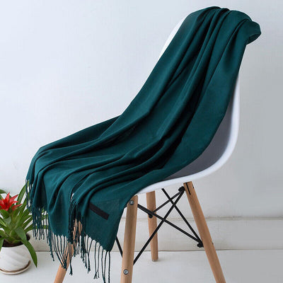 Lange Cashmere Sjaal met Kwastjes – Zacht, Warm & Stijlvol