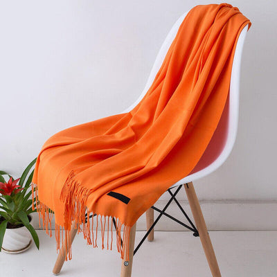 Lange Cashmere Sjaal met Kwastjes – Zacht, Warm & Stijlvol