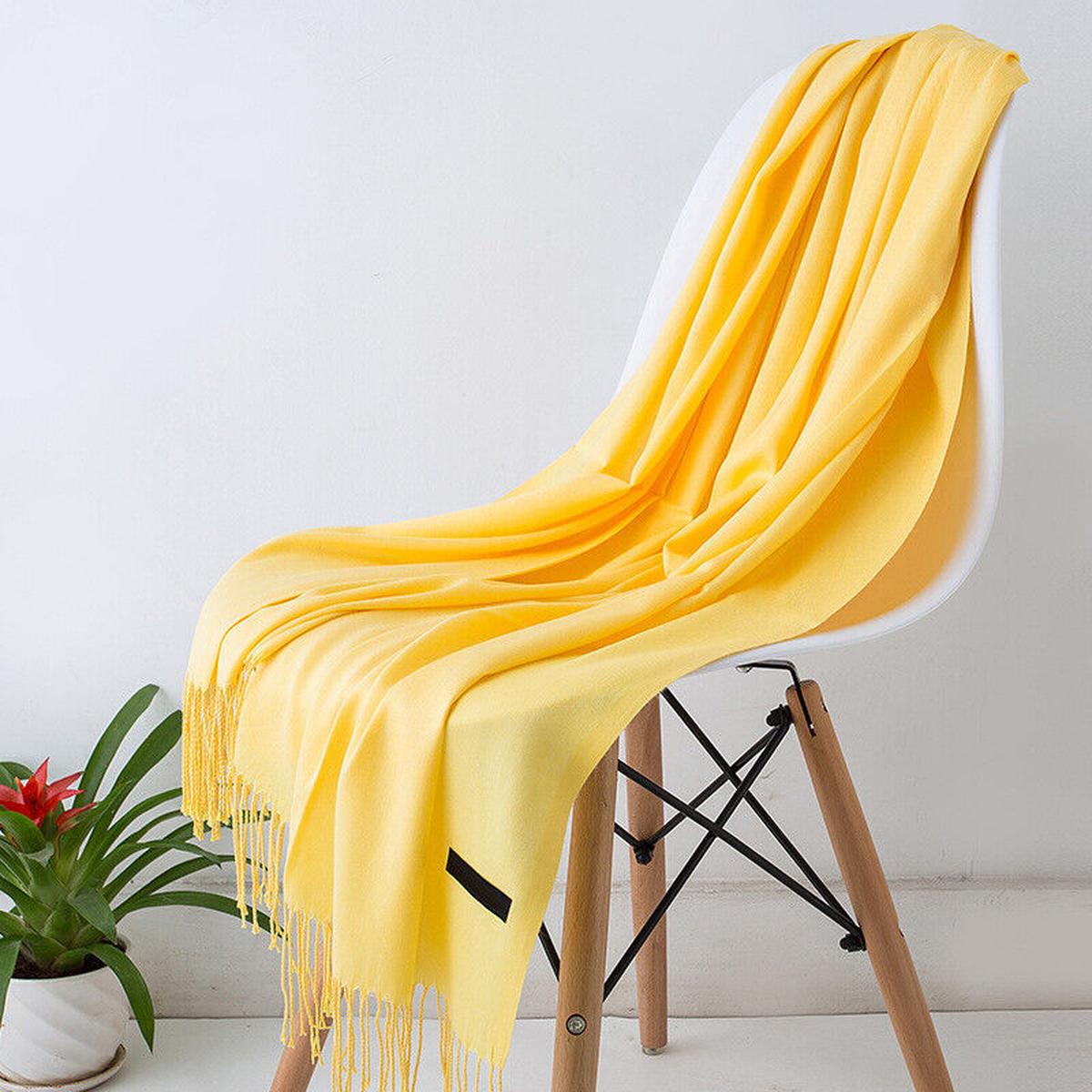 Lange Cashmere Sjaal met Kwastjes – Zacht, Warm & Stijlvol