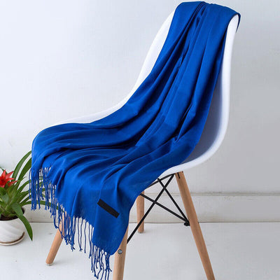 Lange Cashmere Sjaal met Kwastjes – Zacht, Warm & Stijlvol