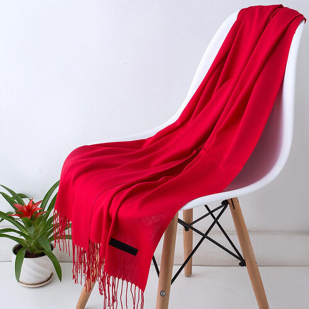 Lange Cashmere Sjaal met Kwastjes – Zacht, Warm & Stijlvol