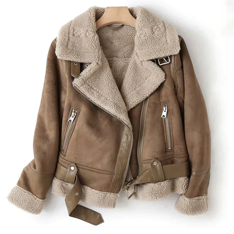 Dames Leren Jas met Riem en Rits – Tijdloze Stijl & Stoere Elegantie