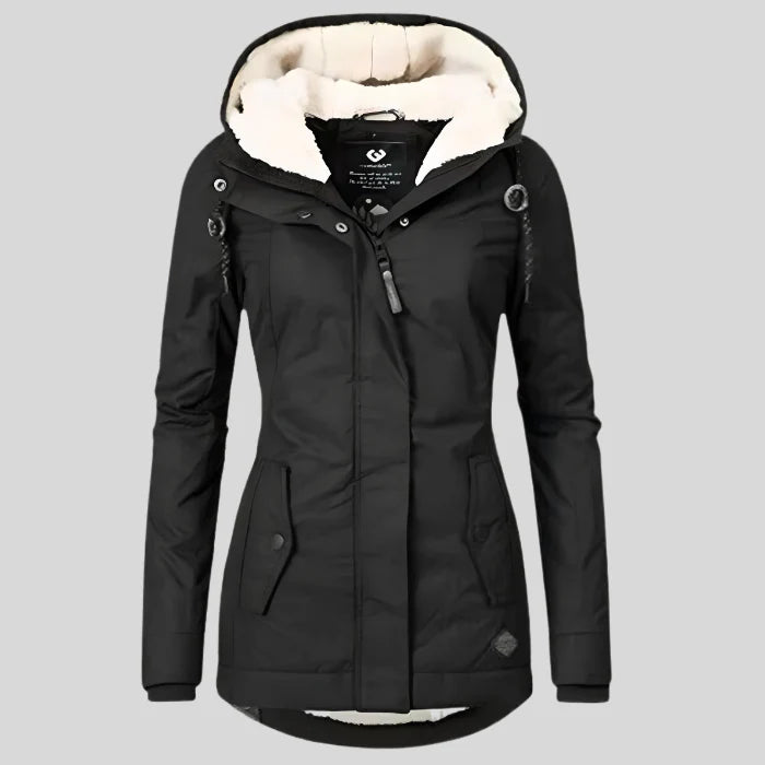Lange Waterdichte Winterjas Dames met Capuchon