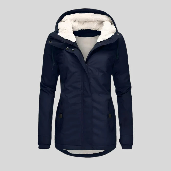Lange Waterdichte Winterjas Dames met Capuchon