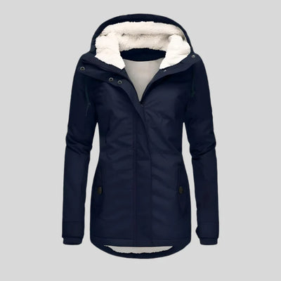 Lange Waterdichte Winterjas Dames met Capuchon