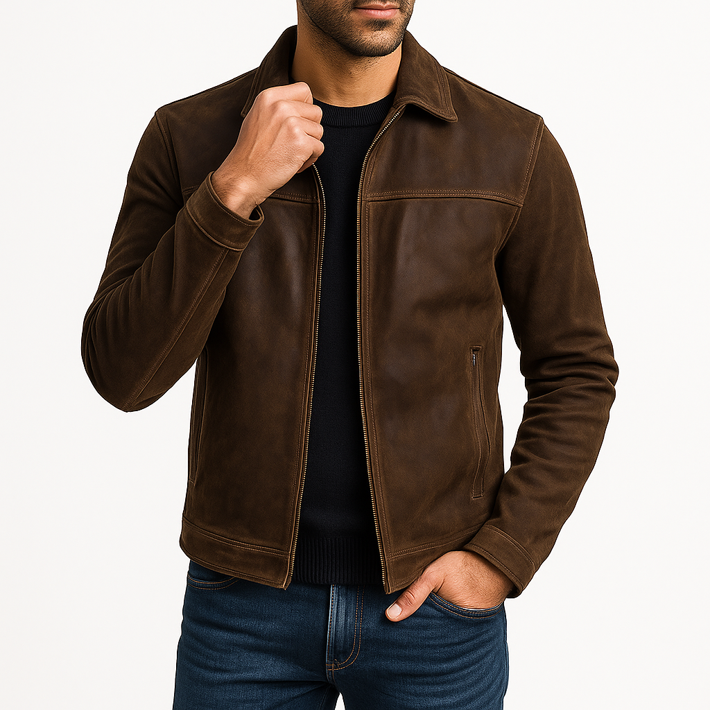 Heren Klassiek Zip Jacket – Tijdloze Everyday Essential