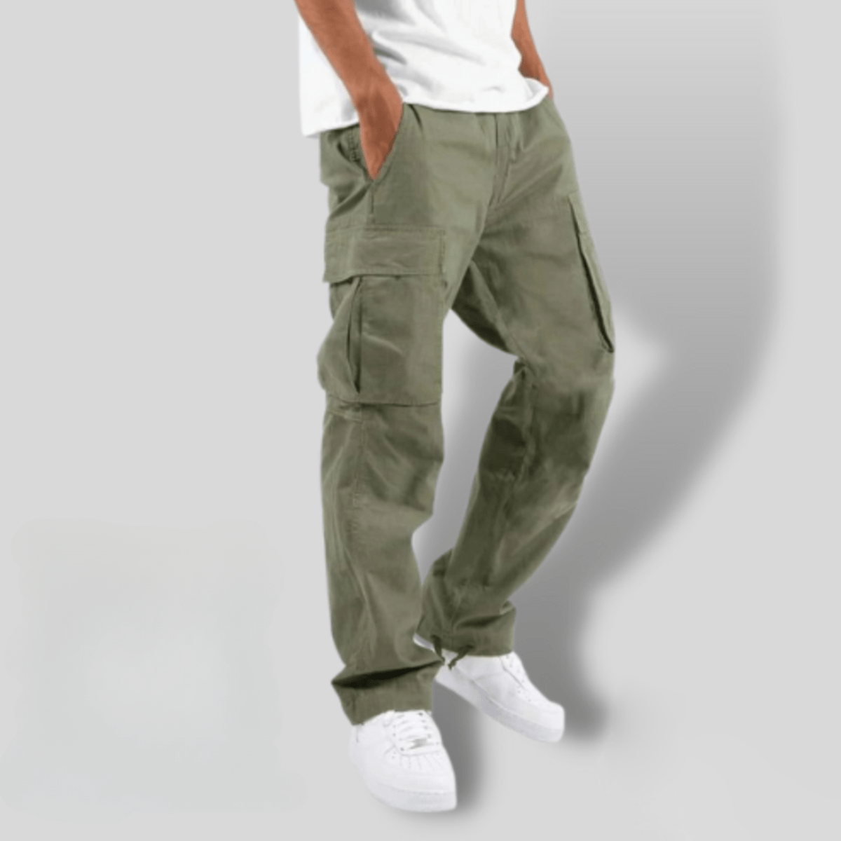 Heren Cargo Broek met Elastische Taille – Comfort en Stijl in Één