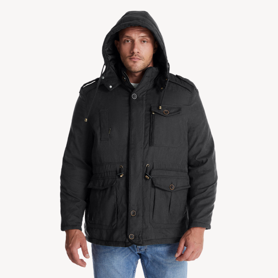 Heren Utility Jas met Capuchon – Functioneel & Stijlvol