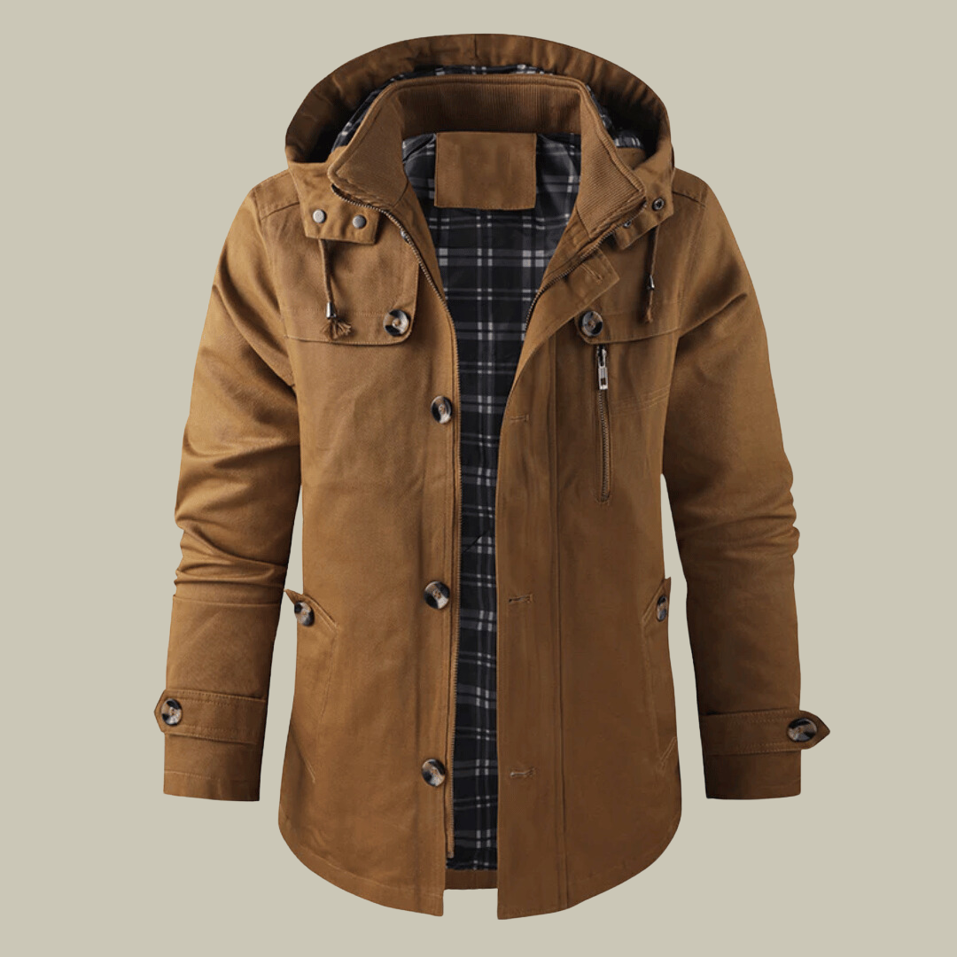 Heren Winterjas met Capuchon – Functioneel & Stijlvol