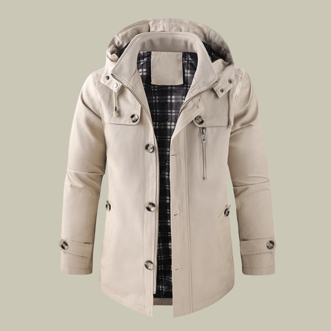 Heren Winterjas met Capuchon – Functioneel & Stijlvol
