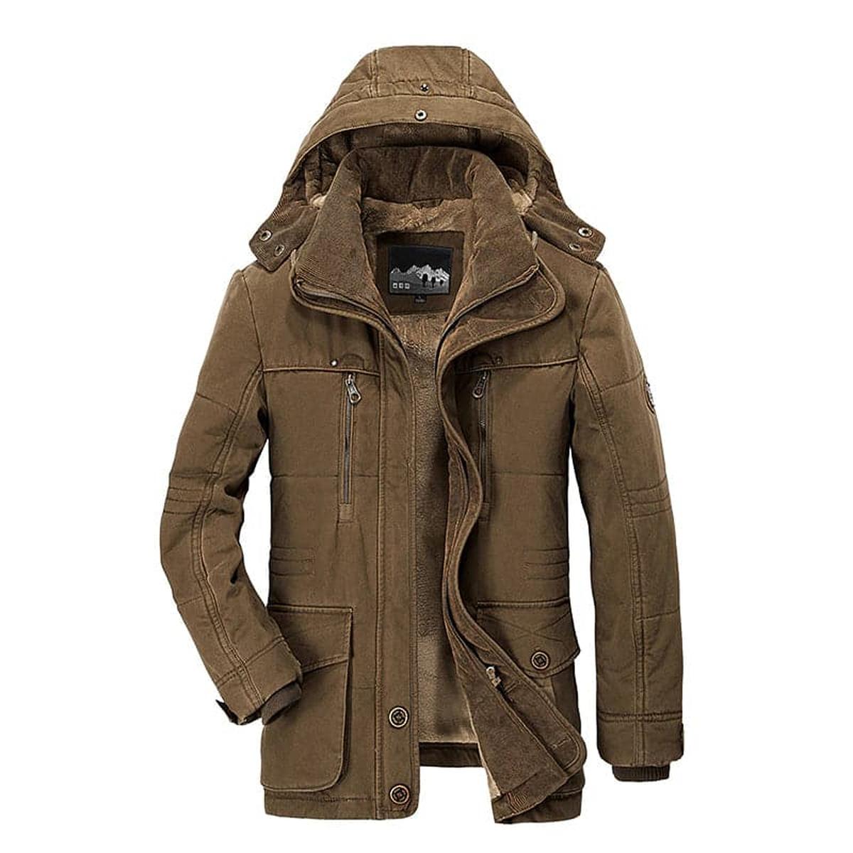 Heren Winterjas met Fleece Voering – Warm, Weerbestendig & Duurzaam
