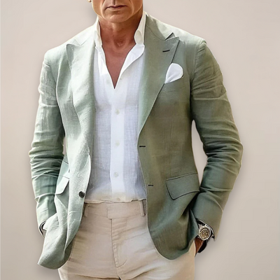 Casual Herenblazer – Linnenmix met Moderne Snit