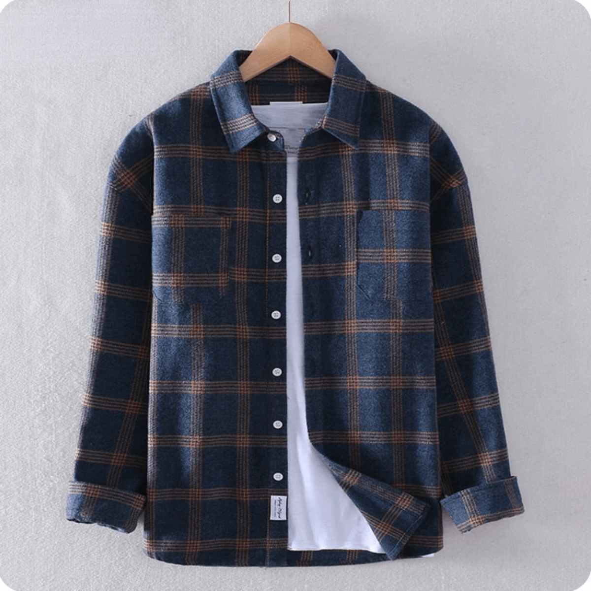 Heren Geruite Overhemd Lange Mouwen – Comfortabel & Stijlvol voor Herfst en Winter