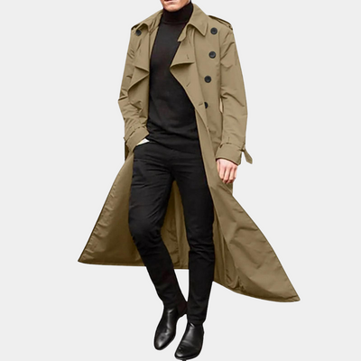 Heren Longline Trenchcoat – Waterdicht & Stijlvol
