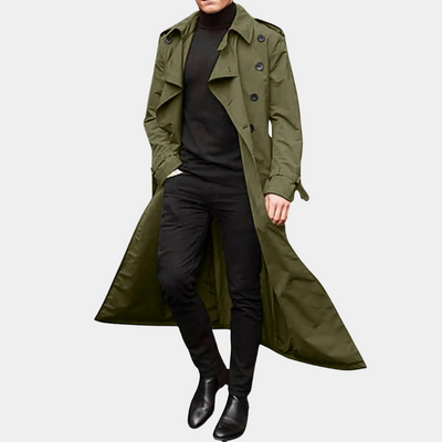 Heren Longline Trenchcoat – Waterdicht & Stijlvol