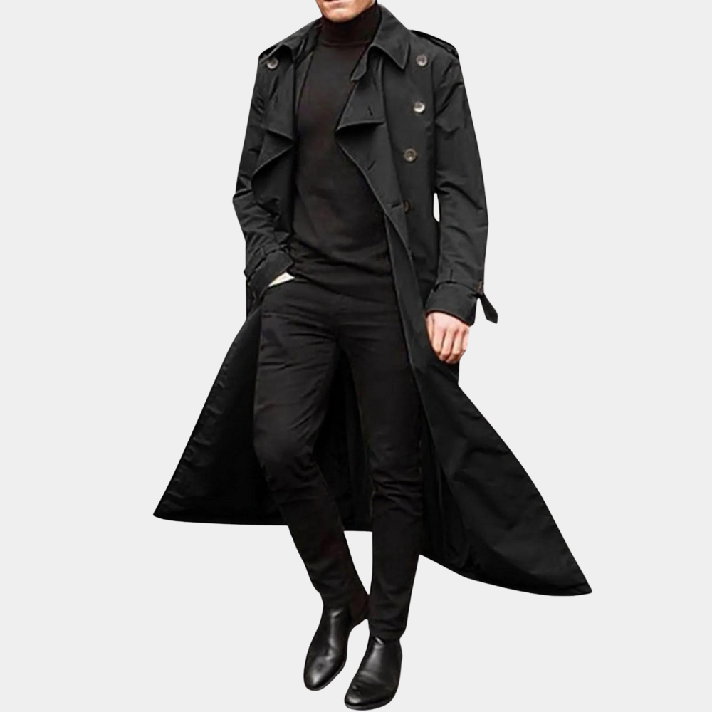 Heren Longline Trenchcoat – Waterdicht & Stijlvol
