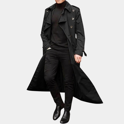 Heren Longline Trenchcoat – Waterdicht & Stijlvol
