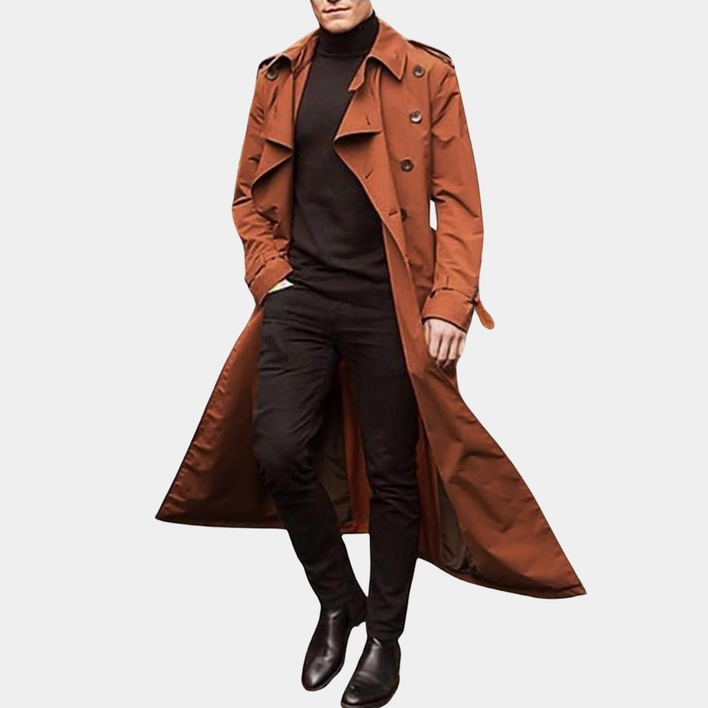 Heren Longline Trenchcoat – Waterdicht & Stijlvol