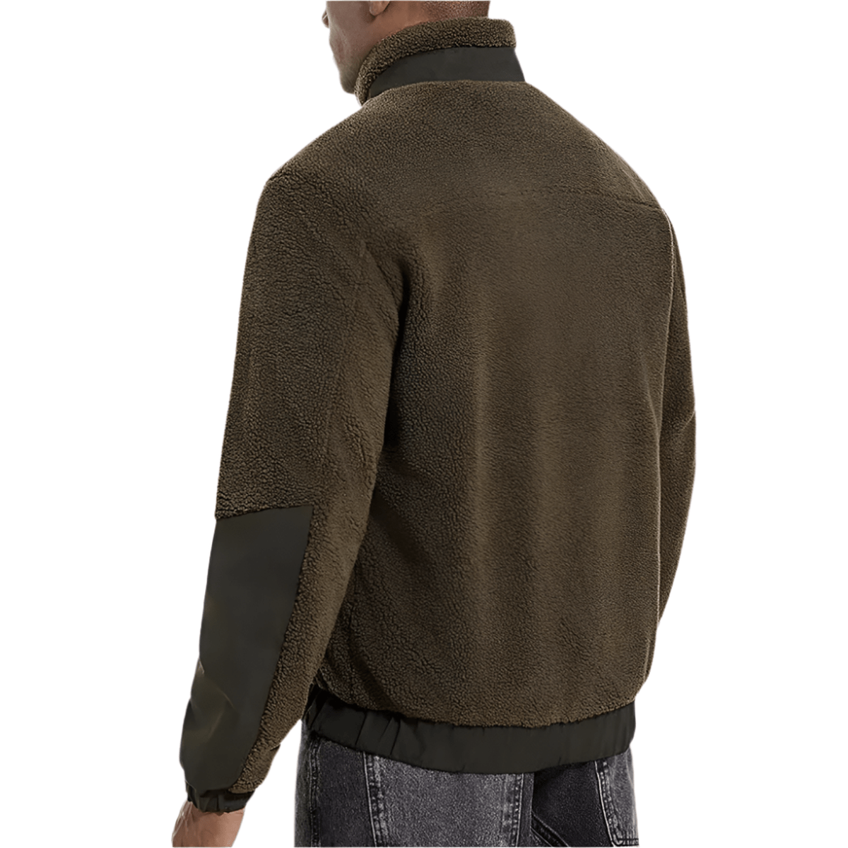 Heren Fleece Jas met Rits en Verstevigde Details – Warm & Duurzaam