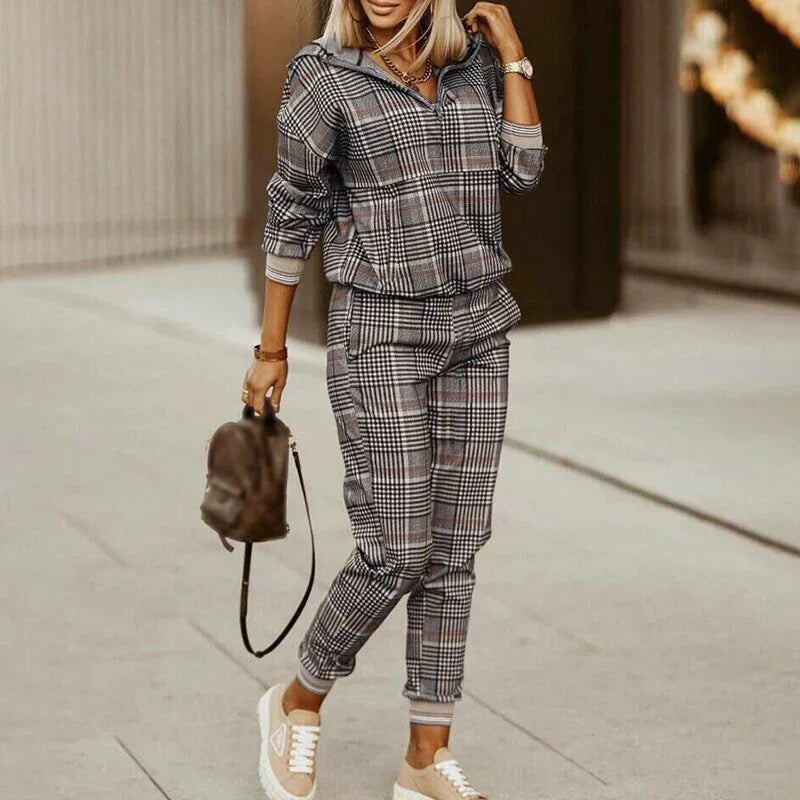 Dames Hoodie & Joggingbroek Set – Twee-Delig Athleisure Comfort