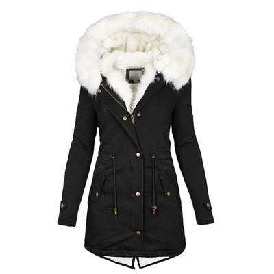 Dames Winterjas met Capuchon – Warm Gevoerd & Elegant Design