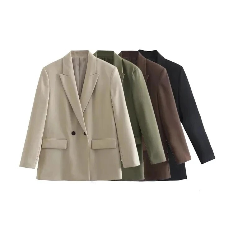 Valeria Oversized Blazer Mantel Dames – Double-Breasted