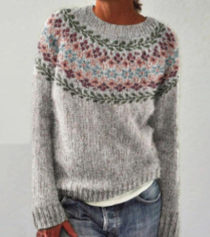 Elara – Vintage Gebreide Lente Trui