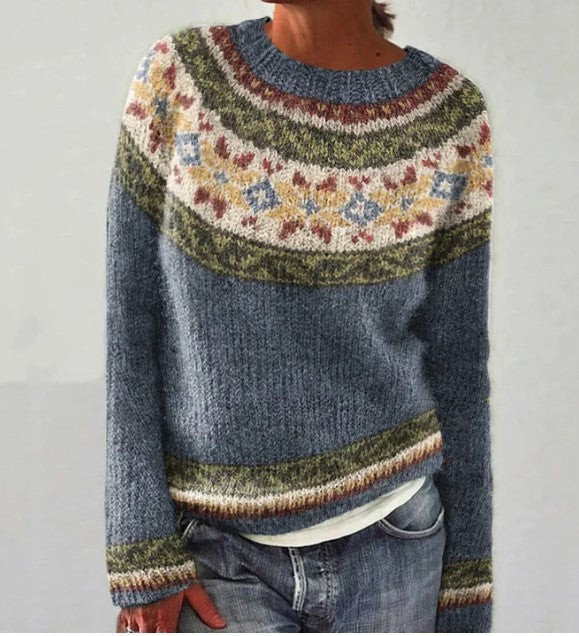 Elara – Vintage Gebreide Lente Trui