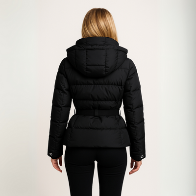 Dames Gewatteerde Puffer Jas met Ceintuur – Waterafstotend & Warm