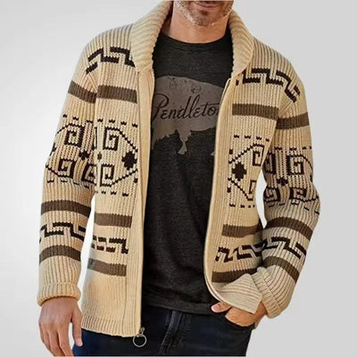 Heren Wolblend Gebreid Vest met Rits – Stijlvol & Comfortabel