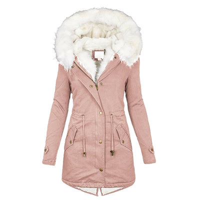Dames Winterjas met Capuchon – Warm Gevoerd & Elegant Design