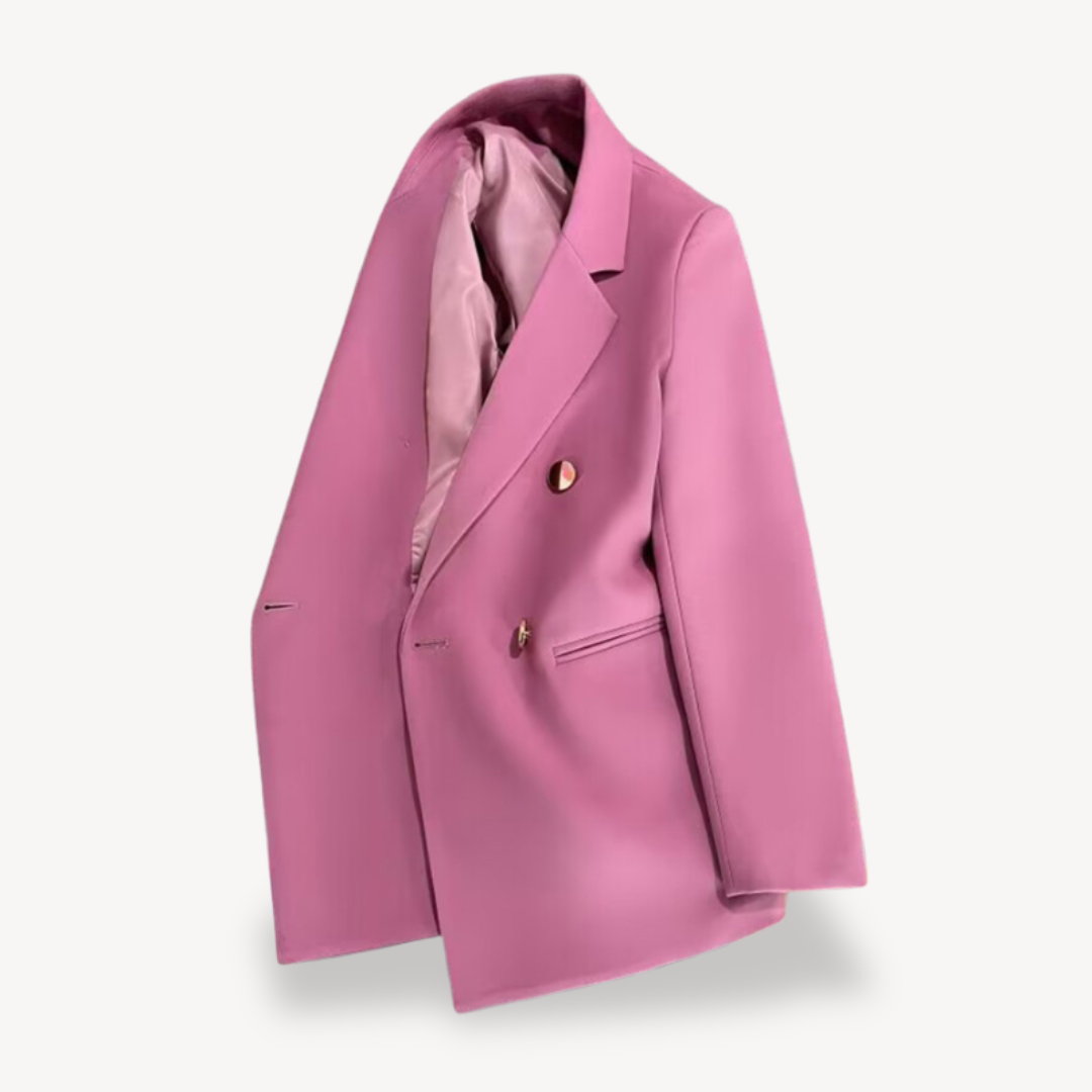 Dames Double-Breasted Blazer – Elegante Formele Jas