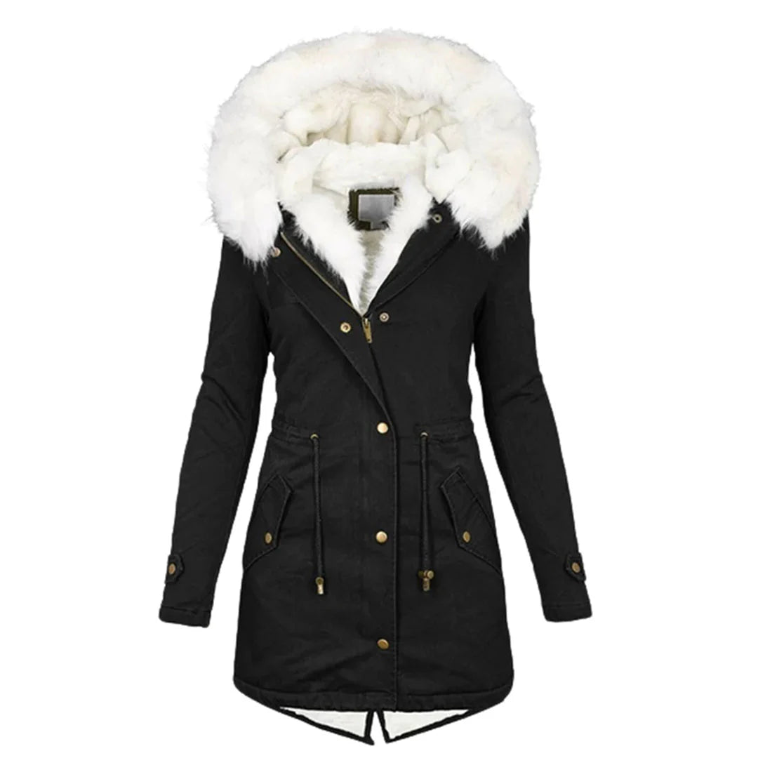 LOUISE – Lange Winterjas Dames met Capuchon