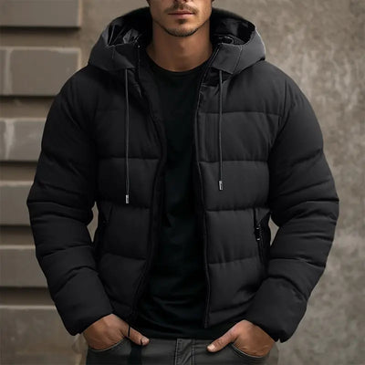 Heren Gewatteerde Puffer Jas met Capuchon – Licht, Warm en Modern