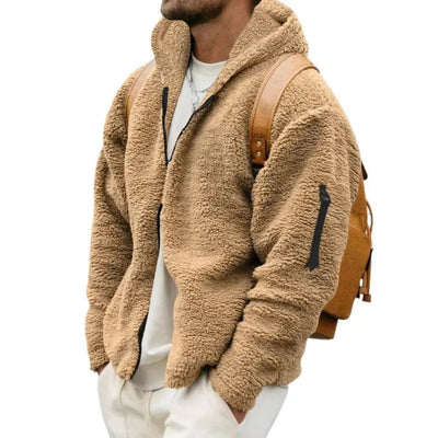 Patrick Sportieve Fleece Jas met Capuchon