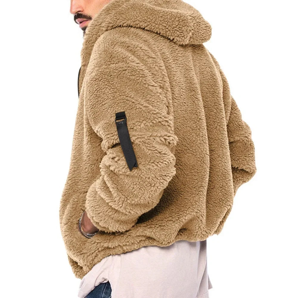 Patrick Sportieve Fleece Jas met Capuchon