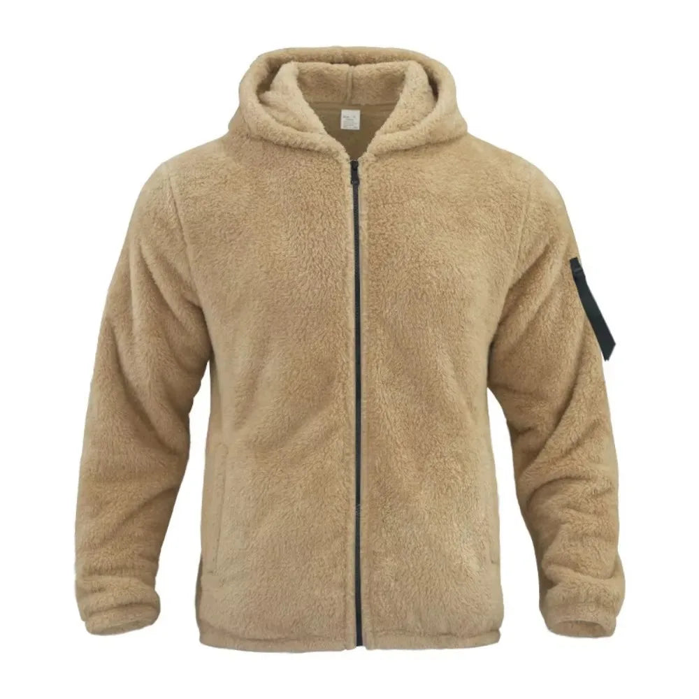 Patrick Sportieve Fleece Jas met Capuchon