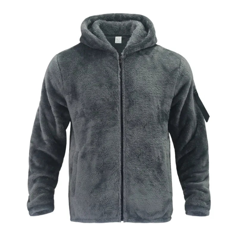Patrick Sportieve Fleece Jas met Capuchon