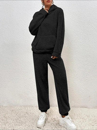 Dames Fleece Set – Warme Hoodie & Broek voor de Winter