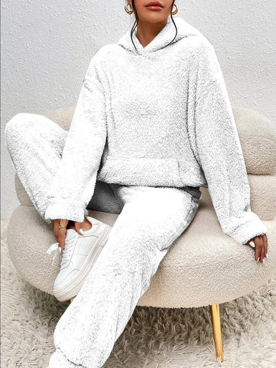 Dames Fleece Set – Warme Hoodie & Broek voor de Winter
