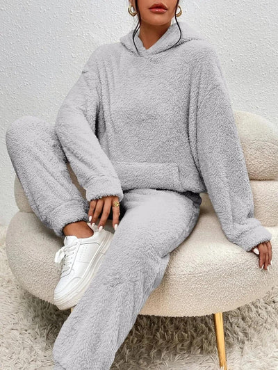 Dames Fleece Set – Warme Hoodie & Broek voor de Winter