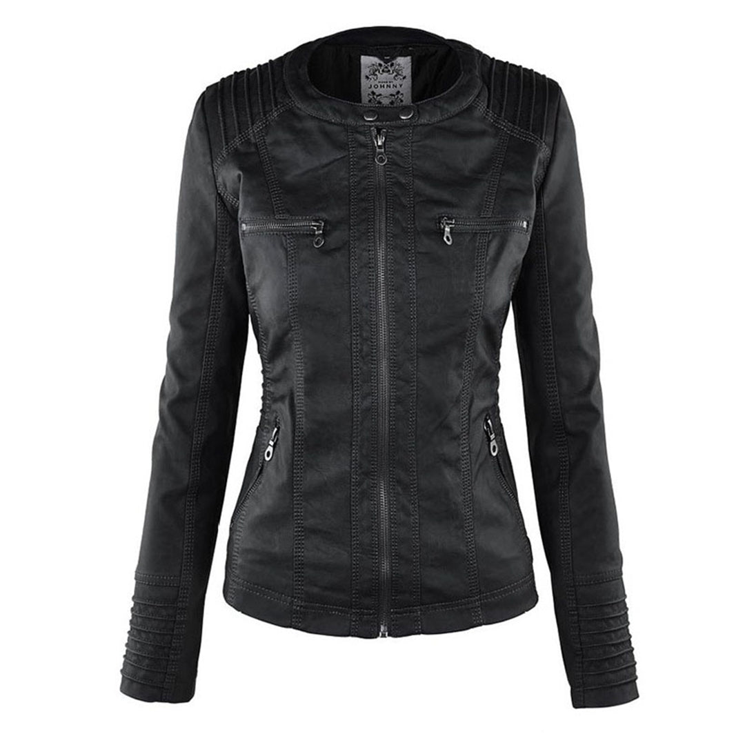 Dames Lederjack met Capuchon – Stijlvol & Tijdloos