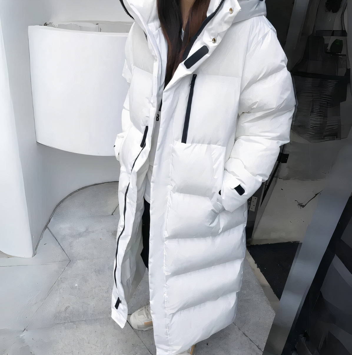 Dames Lange Winterjas – Water- & Winddicht met Capuchon