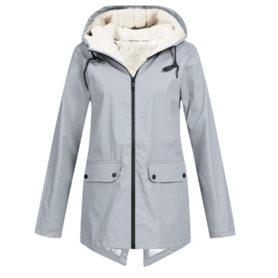 Dames Waterdichte Trenchcoat met Capuchon & Fleece Voering
