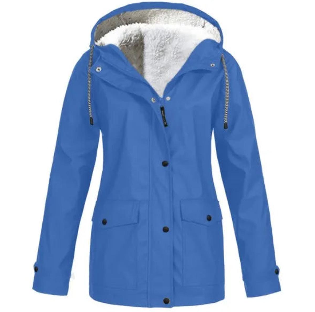 Dames Outdoor Jas met Capuchon – Waterdicht, Winddicht & Fleece Gevoerd