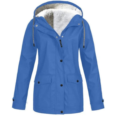 Dames Outdoor Jas met Capuchon – Waterdicht, Winddicht & Fleece Gevoerd