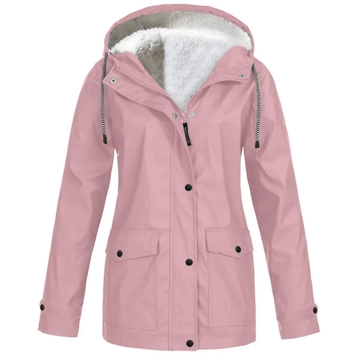 Dames Outdoor Jas met Capuchon – Waterdicht, Winddicht & Fleece Gevoerd