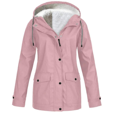 Dames Outdoor Jas met Capuchon – Waterdicht, Winddicht & Fleece Gevoerd