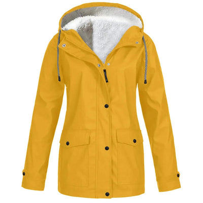 Dames Outdoor Jas met Capuchon – Waterdicht, Winddicht & Fleece Gevoerd